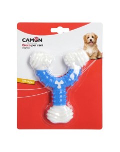 Игрушка для собак Кость массажная 125 мм синяя Camon