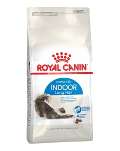 Сухой корм для кошек Indoor Long Hair для домашних длинношерстных 10кг Royal canin