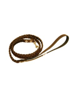 Поводок 00815 кожаный плетёный в виде косы 140 см Зоотехнология-м