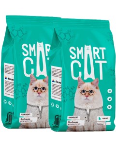Сухой корм для кошек для стерилизованных с курицей 2 шт по 0 4 кг Smart cat