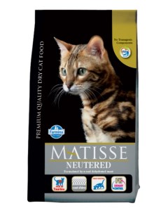Сухой корм для кошек Matisse Neutered для стерилизованных курица 10кг Farmina