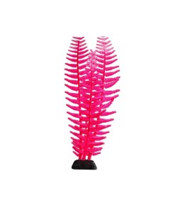 Растение силиконовое для аквариума светящееся в темноте 8 х 23 см розовое Nobrand