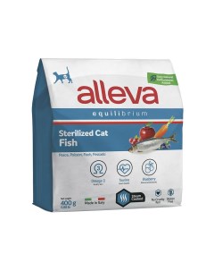 Сухой корм для кошек Equilibrium Sterilized рыба 0 4кг Alleva
