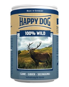 Консервы для собак 100 Wild дичь 400г Happy dog