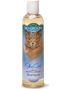 Шампунь кондиционер для кошек Silky Cat с протеином и ланолином 236мл Bio groom