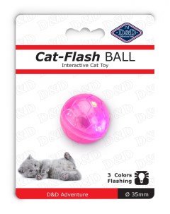 Мяч для кошек светящийся пластик розовый 3 5 см Ebi