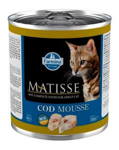 Консервы для кошек Matisse мусс с треской 6шт по 300г Farmina