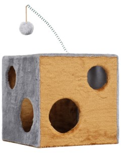 Домик для кошек Кубик с лапкой игрушка 40 х 40 х 40 см Nobrand