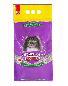 Наполнитель Экстра комкующийся для длинношерстных 10 л Сибирская кошка