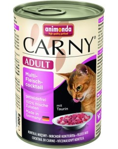 Консервы для кошек Carny Adult с мясным коктейлем 6шт по 400г Animonda