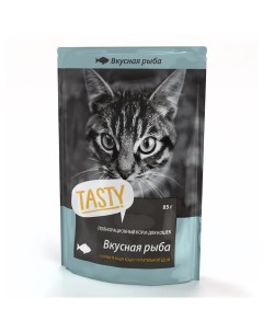 Влажный корм для кошек Petfood рыба в желе 25шт по 85г Tasty