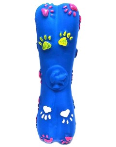 Игрушка пищалка для собак Косточка с лапками 15 см синий Ripoma