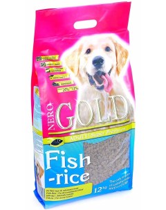 Сухой корм для собак Adult все породы рыбный коктейль рис и овощи 12кг Nero gold