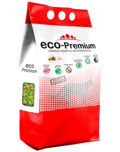 Комкующийся наполнитель Eco Premium Тутти фрутти древесный 20 л 7 6 кг Eco-premium