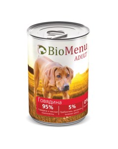 Консервы для собак Adult говядина 410г Biomenu