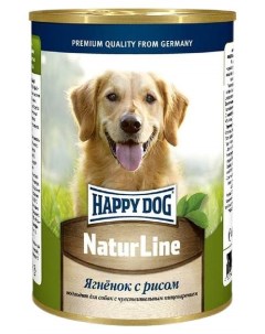 Консервы для собак NaturLine ягненок рис 20шт по 400г Happy dog