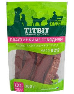 Лакомство для собак Пластинки из говядины 300 г Titbit