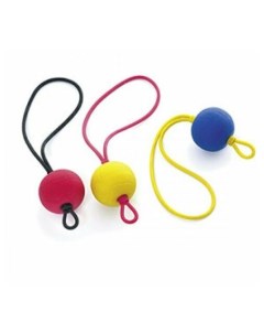 Игрушка для собак Karlie мяч резина веревка 6 см цвет в ассортименте Flamingo