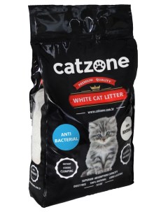 Комкующийся наполнитель для кошек Antibacterial бентонитовый 10 кг 30 л Catzone