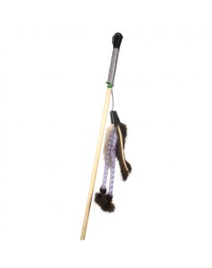 Игрушка махалка для кошек Мышиные хвосты и трубочки на веревке 50 см Gosi