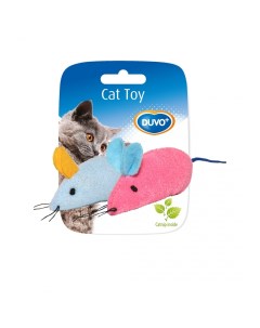 Мягкая игрушка для кошек Две мышки с кошачьей мятой полиэстер 6 см Duvo+