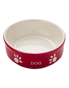 Одинарная миска для собак керамика белый красный 0 24 л Nobby