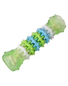 Жевательная игрушка для собак гантель зеленая длина 13 5 см Japan premium pet