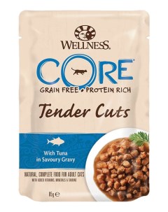 Влажный корм для кошек Tender Cuts тунец 24шт по 85г Wellness core