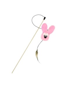 Игрушка для кошек Махалка МехоЗаяц Клесси розовый на веревке Gosi