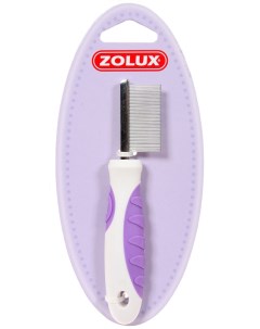 Расческа для кошек металл цвет белый фиолетовый Zolux