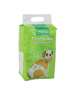 Подгузники для домашних животных для собак одноразовое 9 шт Триол