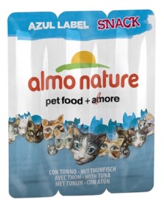 Лакомство для кошек Azul Label Snack колбаски тунец курица 3 шт по 15 г Almo nature