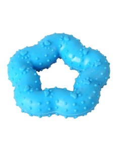 Жевательная игрушка для собак Звезда с рисунком лапки голубой длина 9 см Homepet