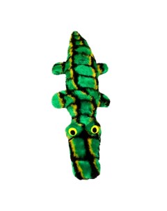 Игрушка пищалка для собак Крокодильчик зеленый 47 см Зооник