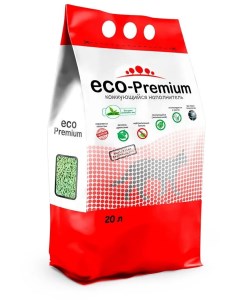 Комкующийся наполнитель ECO Premium Зеленый чай древесный 7 6 кг 20 л Eco-premium