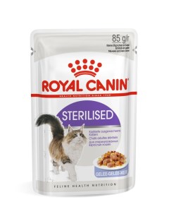 Влажный корм для кошек Sterilised для стерилизованных в желе 24шт по 85 г Royal canin