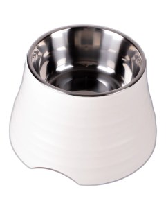 Одинарная миска для собак меламин металл белый 0 5 л Superdesign
