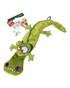 Мягкая игрушка для собак Крокодил зеленый длина 38 см Gigwi