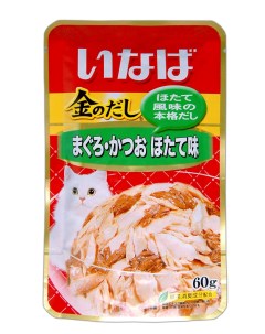 Влажный корм для кошек Ciao японский тунец бонито сгребешком 60г Inaba