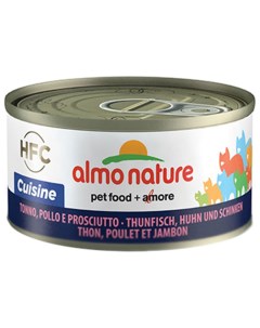 Консервы для кошек Cat Cuisine NFC тунец курица и ветчина 70г Almo nature