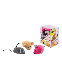 Мягкая игрушка для кошек Меховая мышка в ассортименте 9 см 20 шт Дарэлл