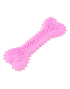Жевательная игрушка для собак Кость с шипами розовый 14 5 см Zooone