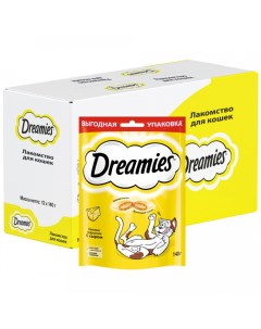 Лакомство для кошек подушечки с сыром 12 шт по 140 г Dreamies