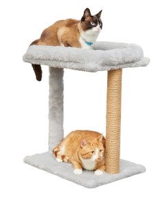 Когтеточка для кошек Вау Биг с бортиком лежаком 50 х 35 см столбик 50 см серый Бриси