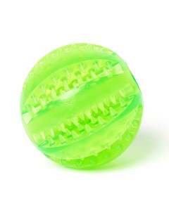 Жевательная игрушка мяч для собак Чистые клыки диаметр 7 см зеленый Играй гуляй