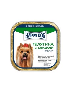 Консервы для собак NaturLine паштет телятина овощи 125г Happy dog