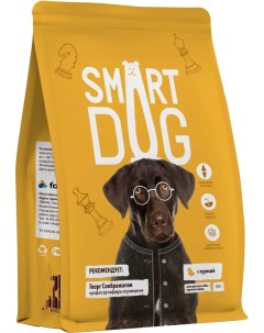 Сухой корм для собак курица 0 8кг Smart dog