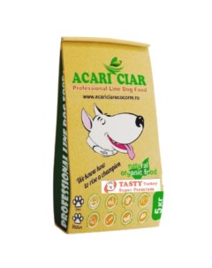 Сухой корм для собак TASTY Turkey Super Premium Индейка средние гранулы 5 кг Acari ciar