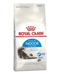 Сухой корм для кошек Indoor Long Hair для домашних длинношерстных 2кг Royal canin