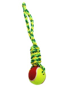 Игрушка для собак Грейфер Веревка плетеная с мячом 33 см разноцветный N1